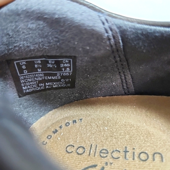 Collection by Clarks Roseville Jane Flats Womens Dark Grey Leather SZ 8.5M - Picture 4 of 7